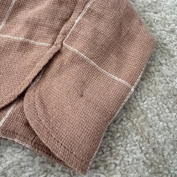 Madewell Linen Larsen Breezewoven Blazer Jacket in Windowpane XL - Picture 8 of 11